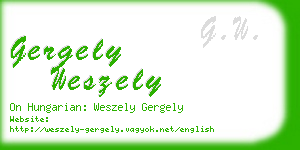 gergely weszely business card